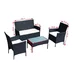 Set 4 piese mobilier gradina, fotolii, canapea, masuta cafea,
