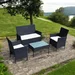 Set 4 piese mobilier gradina, fotolii, canapea, masuta cafea,